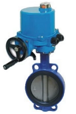 Затвор дисковый поворотный ABRA Ду150 Ру16 BUV-VF863D, межфланцевый, корпус - чугун, диск - нержавеющая сталь, с электроприводом, NBR в Уфе