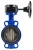 Затвор дисковый поворотный ABRA Ду450 Ру16 BUV-VF826D, межфланцевый, корпус - чугун, диск - чугун, редуктор, EPDM в Уфе
